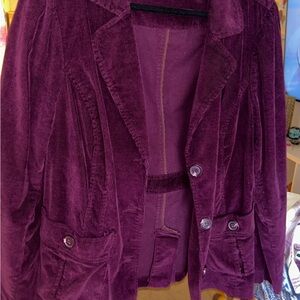 St. John's Bay Deep Purple Corduroy Blazer